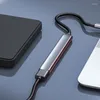 كابلات الكمبيوتر من سبائك الألومنيوم نوع C Hub 5 في محول واحد مع نقل بيانات USB 2.0 وشحن PD 60W مثالي للمكتب