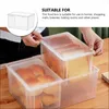 Boîte de rangement de pain grillé en plastique Transparent, assiettes de conservation de qualité domestique, conteneur porte-réfrigérateur, conteneurs de pain de poche