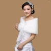 Scarves Faux Fur Plush Bowknot Shawl Korean Style Pearl Bow Neck Wrap Dress Bride Shoulder Fake Collar Outdoor