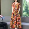 Vestidos casuais verão para mulheres 2024 vestido 5xl feminino manga curta impressão longa rendas estilo coreano vestidos