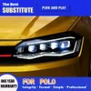 Światła samochodowe dla VW Polo 20 19-20 22 LED Reflight DRL Dynamiczny Singal Wysokie Auto Reflight Auto Reflight