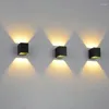 Wall Lamp 10pcs/lot 12W Dimmable COB IP65 Cube Adjustable Surface Mounted Outdoor LED Lightig Indoor Light Up Down