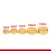 Storage Bottles 10pcs Portable Empty Gold Cream Aluminum Tins Lightweight 50/60ML Lip Containers Refillable