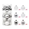 Party Decoration 24pcs Christmas Ball Ornaments Shatterproof blandade hängande bollar Dekorativa Bauble för hemmakontor