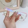 Zonnebrilmonturen Cat's Eye Metalen Brillen Frame Vrouwelijke Mode Trend Bijziendheid Optische Gepersonaliseerde Anti-blauw Licht Bril Heren Groothandel