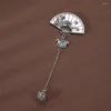 Brooches Bell Silver Plated Cheongsam Decoration Chinese Style Brooch Fan-Shaped Pin Women's Accessories Plum Blossom