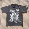 Men's T-shirts Good Quality Hellstar Studios Inner Peace Fashion T-shirt Men Skeleton Print Washed Women t Shirt Streetwear Tees VV4Z