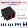 Fuel Tank 60Mm Dual External 044 Fuel Pump Tank Racing Black Billet Aluminium Oil Catch Can Port Surge Qpy-Tk93D Drop Delivery Automob Ot1Yq