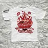 Męskie koszulki Hellstar Summer T-shirt męskie damskie wzór nadruku Hip-Hop White Para Style T240117