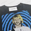 メンズTシャツカエルドリフトストリートウェアカートドナルドコバーンロックヴィンテージファッション夏の特大のグラフィックルーズTシャツTシャツTEEMEN HOMME T240117