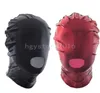 PVC Wetlook Kerkerwiel Open Mond Volledig Hoofd Kapmasker Blinddoek Rollenspel R783241094