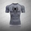 Men's T-Shirts Printed Men's Athletic Compression Shirts Athletic Quick Dry Breathable Rash Guard Athletic Tight Workout Tops Summer Men T240117