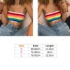 Kvinnor BLOUSES SHIRTS 2018 Nya kvinnor Rainbow Seamless Bandeau Crop Tube Top Strapless Wrap Bustier Bra YQ240117