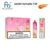 Originale RandM Fumot tornado 15000 15K sbuffi 850mAh Type-C ricarica Pod preriempito da 25 ml con display batteria 41 sapori 0% 2% 5% sigarette elettroniche usa e getta vaper 15000