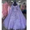 Mexikanische Lavendel Quinceanera Kleider Vestido De 15 Anos Lila Ballkleider Charro ohne Umhang Spitze Applikation Korsett Süße 16 17 Dr230s