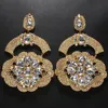 Boucles d'oreilles de grosses grandes enceintes surdimensionnées pour les femmes exagérées Pendre des fleurs Accessoires juifs 240116