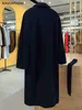 MaxMaras Cashmere Coat Womens Wool Coats 2024 Autumnwinter M Classic 101801 Marinha Double Basted for Men e High End Long Outwear