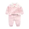 Pullover Baby Boys Girls Romper Spring Infant Bhemsuitits Gentleman Long Sleeves Rompers Cotton Baby Cloths for Newborns Comes Come H240508
