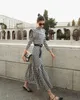 Elegant Contrasting Checkered Pattern Long Dress Women Fashion O Neck Long Sleeve Pleated Dresses Spring Autumn Lady Streetwear 240117