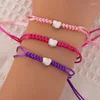 Charm Armband 3 PCS Mors dag Förälder-Child Matchande färglegering Hjärthand rep