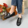 Robe chaussures Birkuir véritable cuir mode pour femmes mocassins sans lacet noir travail talon bas luxe printemps