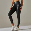 Kvinnor svart pu läderbyxor hög midja läder sexiga leggings byxor kvinnor tjocka stretch pantalon mujer 240117