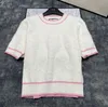 Summer New Women's Knits Tees Short Sleeved Luxury Brand Designer Knits Tops