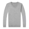 2023 Высококачественный модный брендовый шерстяной вязаный пуловер, свитер с v-образным вырезом, черный для мужчин, осенне-зимний повседневный джемпер, одежда 240116