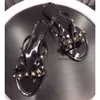 Kvinnors designers Luxurys Sandals Rivet Brand Bow Knot Flat Slippers Sandal Studded Girl Jelly Platform Slides Lady Flip Flops