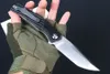 Wysokiej jakości M7702 Flipper Solding Knife 8CR14MOV Satin Tanto Blade Black G10 ze stalowym blachy Łożysko kulkowe Szybkie otwarte noże noże EDC