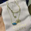 Designer Kendras Scotts Neclace Jewelry Singaporean Chain Elegance Oval Necklace k Necklace Female Collar Chain Female Necklace As a Gift for Lover 2024