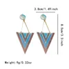 Dangle Earrings Fashion Laser Cut Geometric Acrylic For Women Exaggerated Reflective Inverted Triangle Long Earring