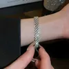 Pulseras con dijes, pulsera extraíble con diamantes de imitación de lujo para mujer, pulseras ajustables a la moda, accesorios delicados y brillantes a mano