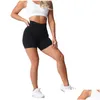 Yoga Outfit Nvgtn Lycra Spandex Solide Shorts sans couture Femmes Collants d'entraînement doux Fitness Tenues Pantalons Gym Wear 230221 Drop Delivery DHFGY