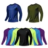 Soie glacée à manches longues pour hommes printemps section mince séchage rapide respirant T-shirt simple en plein air décontracté vêtements de sport équipement de fitness 240116