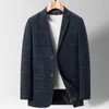 Högkvalitativ blazer Men brittisk stil elegant enkel mode avancerad enkel casual party wear gentleman's kostym monterad jacka 240117