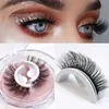 False Eyelashes 1 pair of reusable self-adhesive false eyelashes 3D mink no glue extended for 3 seconds Q2404251