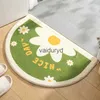 Tapis demi-cercle porte de salle de bain tapis d'entrée fleur tapis de bain salle de bain tapis antidérapant tapis de porte de toilette absorbant anti-dérapant porte Matvaiduryd