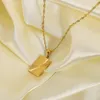 Pendant Necklaces 2024 Trend Divergent Sunlight Coin Necklace 18K Gold Plated Stainless Steel Rectangular