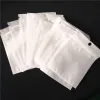 Partihandel Clear + White Pearl Plastic Poly Opp Packing Zipper Zip Lock Retail Packages smycken Mat PVC Plastpåse Liten stor storlek för företag