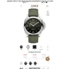 Paneris Watch Mechanical Watches Luxury Paneraii Новые и PAM01356 44 -мм серии Lumino Green Dial Водонепроницаемые наручные часы Дизайнерская модная марка нержавеющая сталь