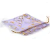 Shopping Bags 100pcs/lot 11x16cm Hearts Organza Wedding Christmas Drawstring Gift Bag Charm Jewelry Packaging & Pouches 8 Colors