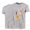 Camiseta masculina basquete lago algodão camiseta James 23 impresso casual solto top tripulação pescoço manga curta ventilador masculino e feminino camiseta T240117