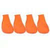Vêtements de chien 4pcs chaussures de pluie imperméables chaussures de plein air couvre-chaussures durables pour chiot de chat (taille orange)