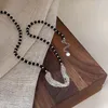 Hangers Mini Kralen Onyx En Gelaagde Ketting Ketting 925 Sterling Zilver Eenvoudige Klassieke Zwarte Agaat Edelsteen Gelaagdheid Voor Vrouwen