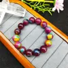 Pfirsichfarbenes Armband, kleine frische Natursteinkristalle, Traumpaar, Geschenkschnur für Mädchen und Jungen