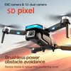 D8 General Brush Flux Optique Drone Pliant de Photographie Aérienne à Double Caméra à Commande Électronique, Évitement d'Obstacles avec Capteur Infrarouge, Lumière LED, Rouleau à 360°