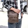 Kangaroo Luxury Brand Men's Shoulder Bag Vintage Messenger Leather Men Handbag Split Crossbody Bags For 240117