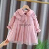 Tench coats Lawadka Spring Autumn Baby Girl Trench Coat Cotton Lace Fashion Children Outerwear Long Sleeve Kids Clothes Windbreaker For Girl H240508