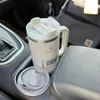 Großhandel 40 Unzen isolierter Tasse mit Stroh Edelstahl Griff Eiscreme Tasse Autokalte montiert